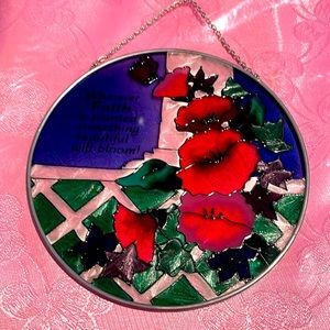 Vintage, Truly Stunning Joan Baker  Suncatcher with Biblical Verse